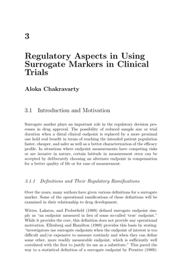 3 Regulatory Aspects in Using Surrogate Markers in Clinical Trials