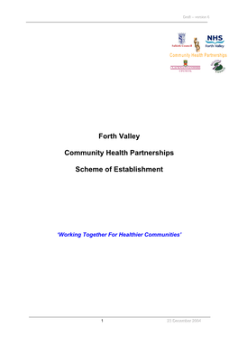 Forth Valley Community Health Partnerships Scheme Of