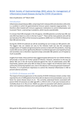 BSG Plan for IBD Patients During COVID19 Pandemic V1.5 349.88 KB