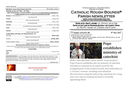 Liturgical Services in the Parish
