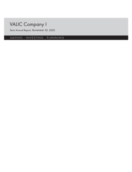 VALIC Company I Semi-Annual Report, 1RYHPEHU  