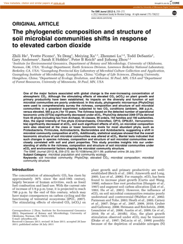 The Phylogenetic Composition and Structure of Soil Microbial Communities Shifts in Response to Elevated Carbon Dioxide