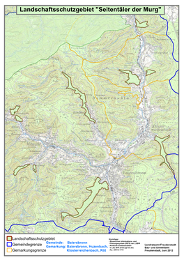 Landschaftsschutzgebiet "Seitentäler Der Murg"