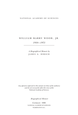 William Barry Wood, Jr