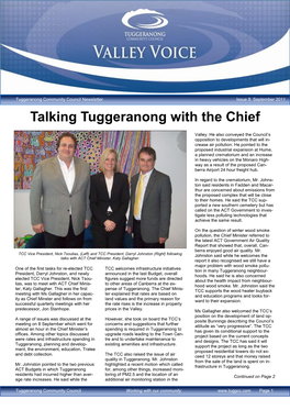 Talking Tuggeranong with the Chief