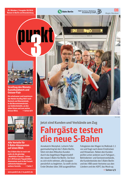 Fahrgäste Testen Die Neue S-Bahn