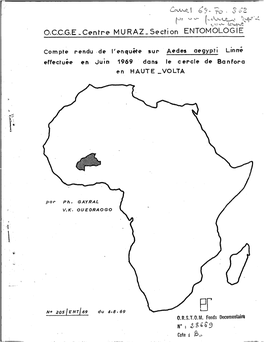 Compte-Rendu De L'enquête Sur Aedes Aegypti Linné Effectuée En Juin
