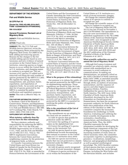 Federal Register/Vol. 85, No. 74/Thursday, April 16, 2020/Rules