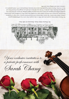 Sarah Chang Presented by the Volunteer Committees for the Philadelphia Orchestra