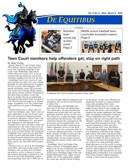 DE EQUITIBUS INSIDE Robotics Middle School Baseball Team Team Concludes Successful Season