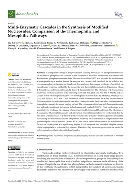 Multi-Enzymatic Cascades in the Synthesis of Modified Nucleosides