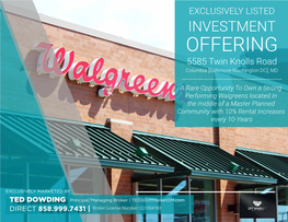 Walgreens Located in the Middle of a Master Planned Community with 10% Rental Increases Every 10-Years
