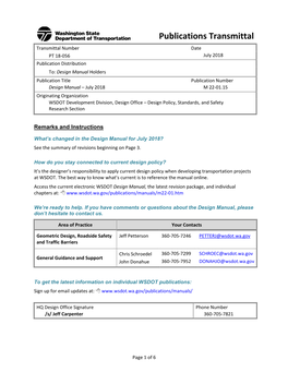 Design Manual M 22-01.15 July 2018