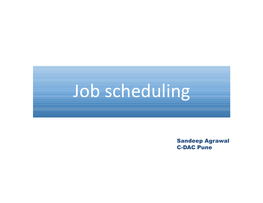 Job Scheduling