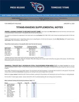 Titans-Ravens Supplemental Notes