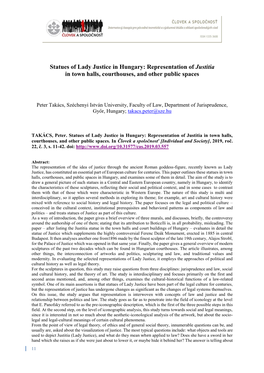 Representation of Justitia in Town Halls, Courthouses, and Other Public Spaces