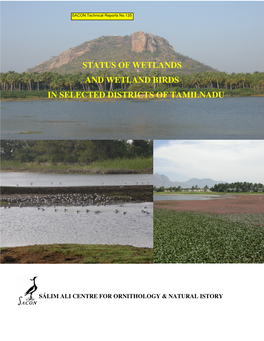 Status of Wetlands and Wetland Birds in Selected Districts of Tamilnadu
