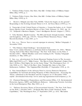 Civilian Sales of Military Sniper Rifles (May 1999), P