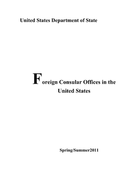 Foreign Consular Offices in the United States