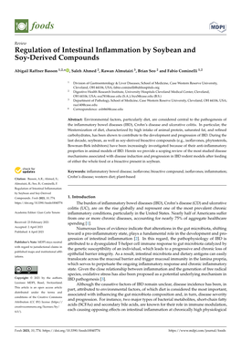 Regulation of Intestinal Inflammation by Soybean and Soy-Derived Compounds