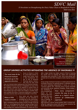 SDVC Mail E-Newsletter on Strengthening the Dairy Value Chain in Bangladesh Project ISSUE June 2011