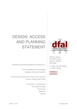 7015 Design Access and Planning