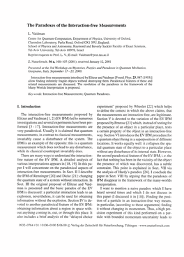 The Paradoxes of the Interaction-Free Measurements