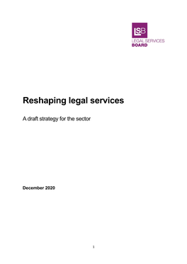 Reshaping Legal Services