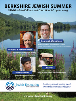 Berkshire Jewish Summer 2014 Guide to Cultural and Educational Programming