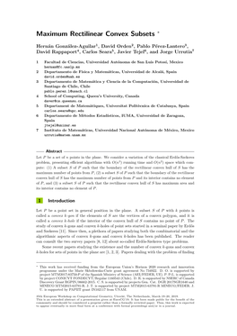 Maximum Rectilinear Convex Subsets ∗