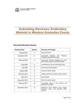 Submitting Electronic Evidentiary Material in Western Australian Courts