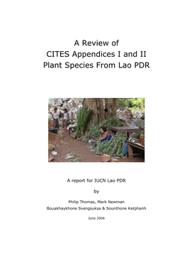 A Review of CITES Appendices I and II Plant Species from Lao PDR