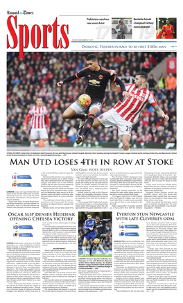 Man Utd Loses 4Th in Row at Stoke