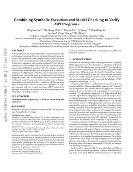 Combining Symbolic Execution and Model Checking to Verify MPI Programs