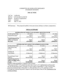 Committee on Legislative Research Oversight Division