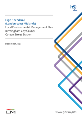 Local Environmental Management Plan Birmingham City Council Curzon Street Station