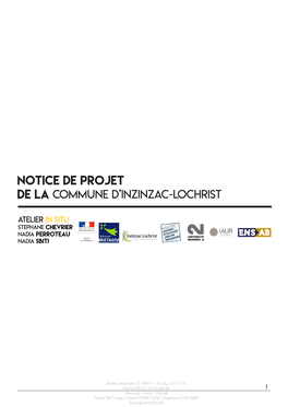 Notice De Projet DE LA COMMUNE D'inzinzac-LOCHRIST