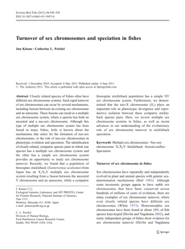 Turnover of Sex Chromosomes and Speciation in Fishes