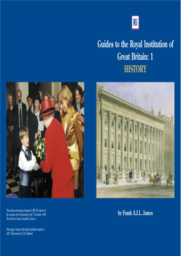 Guides to the Royal Institution of Great Britain: 1 HISTORY