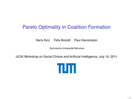Pareto Optimality in Coalition Formation