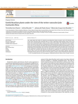 Useful Brazilian Plants Under the View of the Writer-Naturalist João