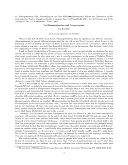 Homogenization 2001, Proceedings of the First HMS2000 International School and Conference on Ho- Mogenization