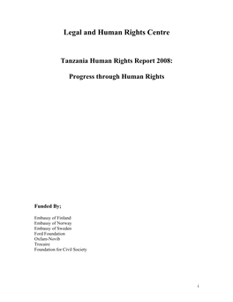 Tanzania Human Rights Report 2008