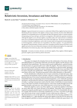 Relativistic Inversion, Invariance and Inter-Action