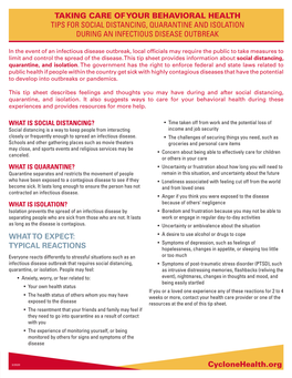 Social Distancing, Quarantine and Isolation During an Infectious Disease Outbreak