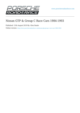 Nissan GTP & Group C Race Cars 1984-1993