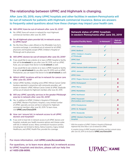 The Relationship Between UPMC and Highmark Is Changing