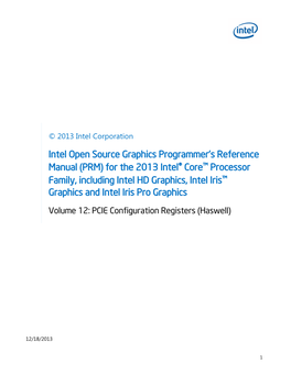 Volume 12: PCIE Configuration Registers (Haswell)