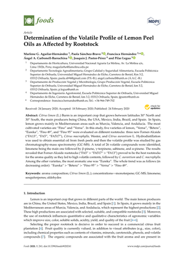 Determination of the Volatile Profile of Lemon Peel Oils As Affected By