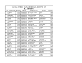 DISPATCH LIST Date 28-01-2021